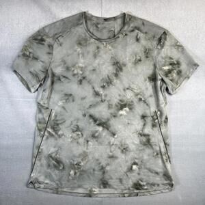 Lululemon Fast Free Shirt Mens XL* Green Spray Tie Dye Active Training